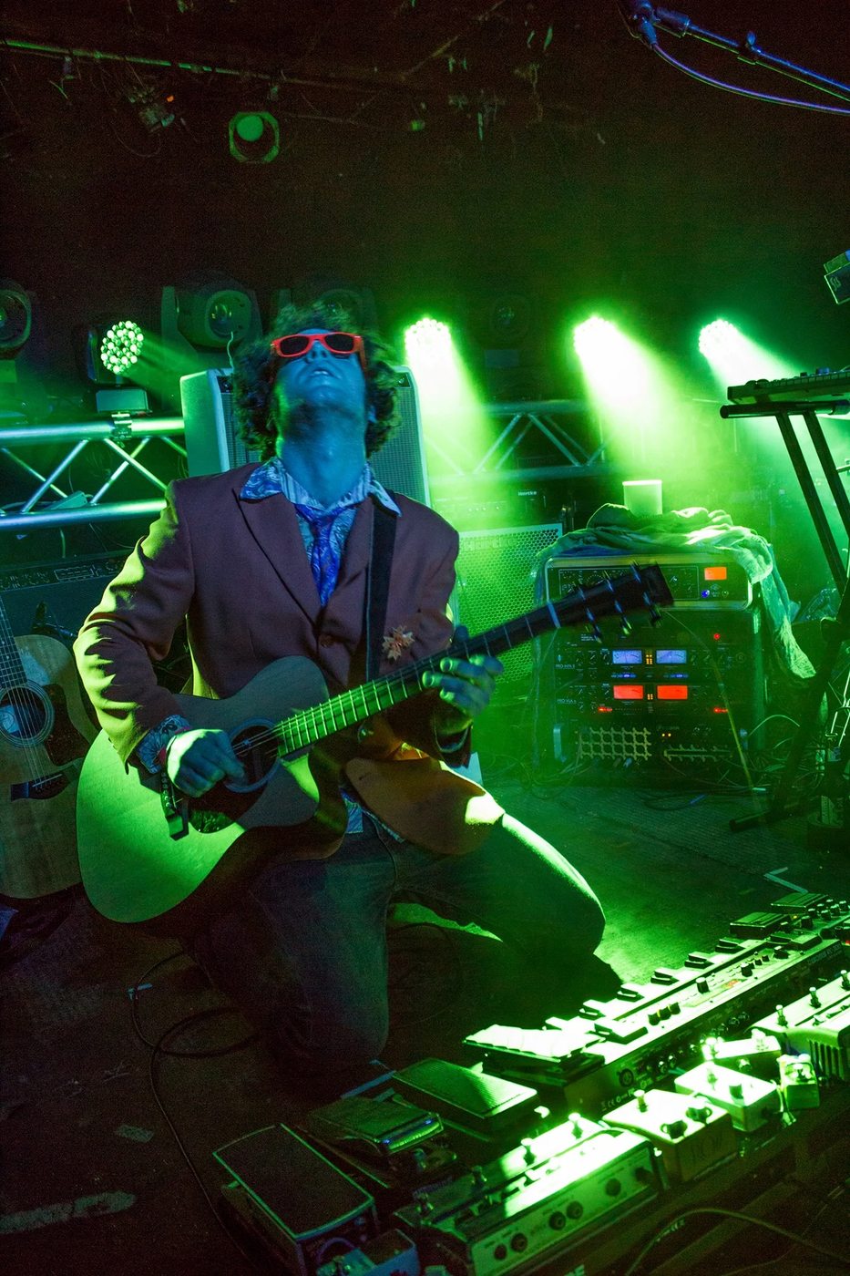 Dave Menzo, live, pedalboard